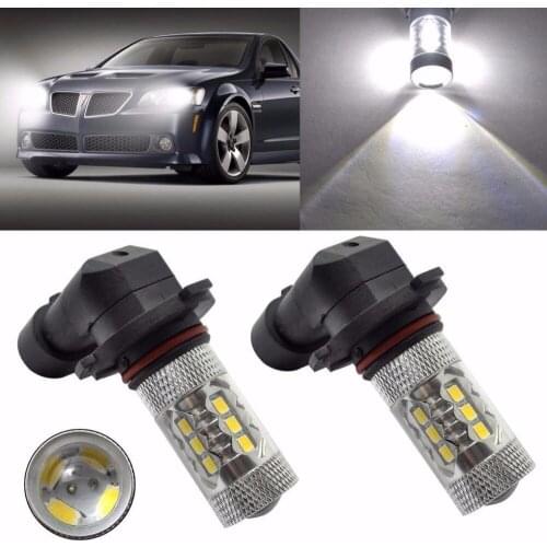 2Pcs HB4 9006 P22d H306 H308 H309 H313 H314 LED WHITE 2323 SMD 80W CanBus Car Fog Bulbs Low Beam Fog Light Lamp Bulbs