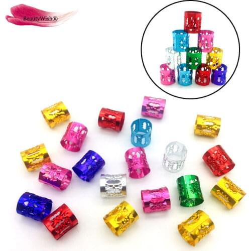 200pcs -1000pcs hair dread Braids dreadlock Beads adjustable cuffs clips Micro Rings for girls women men Accessories wholesale