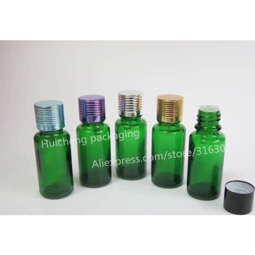 200 x 15ml Empty Mini Glass Essential Oil bottles with aluminum lids reducer Cosmetic Containers