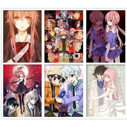 5D DIY Diamond Painting Japan Anime Mirai Nikki Future Diary Cartoon Girl Diamond Embroidery Mosaic Cross Stitch Home Decor Gift