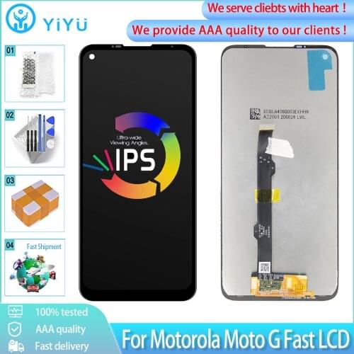 6.4" AAA Quality For Motorola MOTO G Fast XT2045-3 LCD Touch Screen Digitizer Panel Display Assembly Replacement Parts+Tools