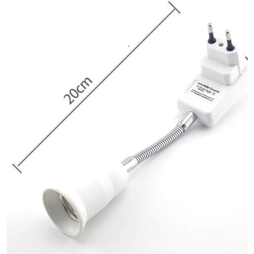 AC 110-220V E27 Lamp Bulb Adapter Flexible Light Bases Holder Flexible Converter On/Off Switch Adapter Socket 20CM EU/US Plug