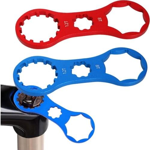Aluminum Bicycle Front Fork Cap Wrench Bicycle Repair Tool for SR Suntour XCR/XCT/XCM/RST MTB Bike Front Fork Disassembly Tools