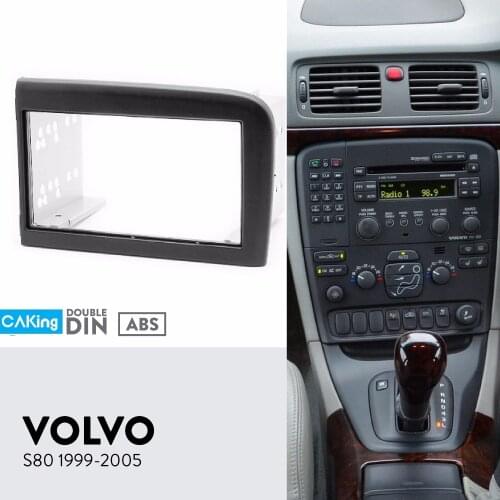 Car Fascia Radio Panel for VOLVO S80 1999-2005 Dash Kit Install Mount Facia Plate Adapter Cover Bezel Stereo Console Trim