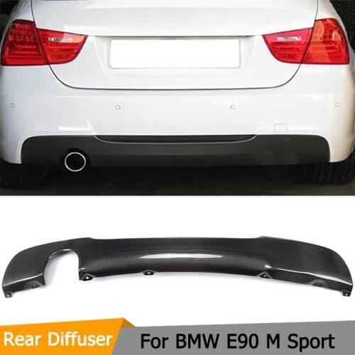 Carbon Fiber Car Rear Bumper Diffuser Lip Spoiler for BMW 3 Series E90 325i 335i M Sport 2005-2011 Rear Bumper Diffuser Lip