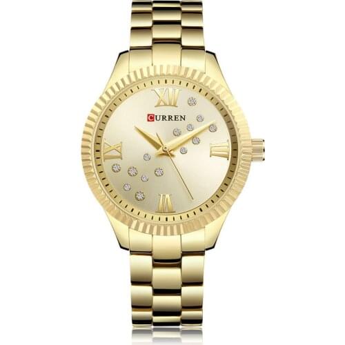 Fashion Women CURREN Watches Ladies Beatiful Luxury Brand Rhinestone Quartz Watch Women Waterproof Watch Rolexable Montre Female