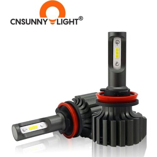 CNSUNNYLIGHT Slim CSP LED Car Headlight Bulbs H4 H7 H11/H8 H1 9005 9006 H13 9004 H27 H3 42W 7000Lm 5500K Auto Headlamp Fog Light