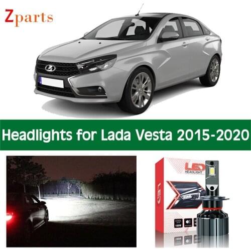 Car Lamps For Lada Vesta LED Headlights Headlamp Light Bulbs 12V 10000 Lumen Canbus Lighting Lamp Front Lights Accessories Parts