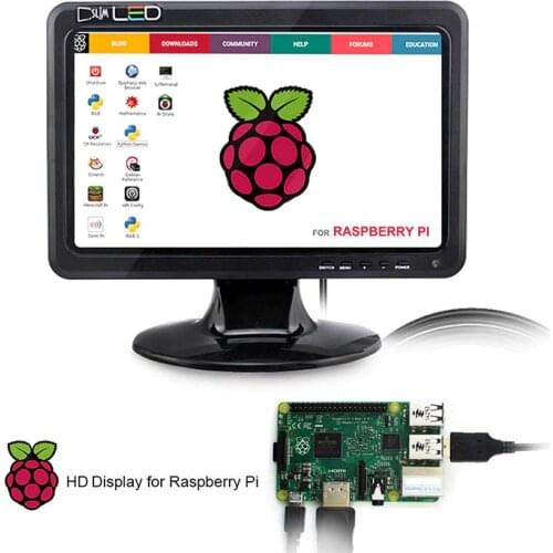 Elecrow 10.1 Inch Portable HD Display for Raspberry Pi 3 HDMI 1024x600 1080P VGA HD LED LCD Screen Monitor Portable