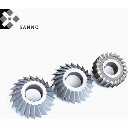 HSS single angle milling cutter cnc machine tool 45 / 55 / 80 / 75 / 90 degree helical gear dovetail grooving cutter end mills