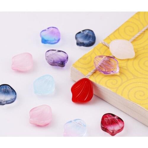 Temperament Crystal Beads 10Pcs/Lot Glass Petals Beads Pendant For Jewelry Making DIY Necklace Earring Bracelet Charms Findings