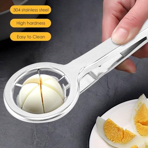 Stainless Steel Egg Slicer Wedger Kitchen Hard Boiled Eggs Cutter Divider Fancy Split Egg Cut Tools Accessories Fruit Vegetable