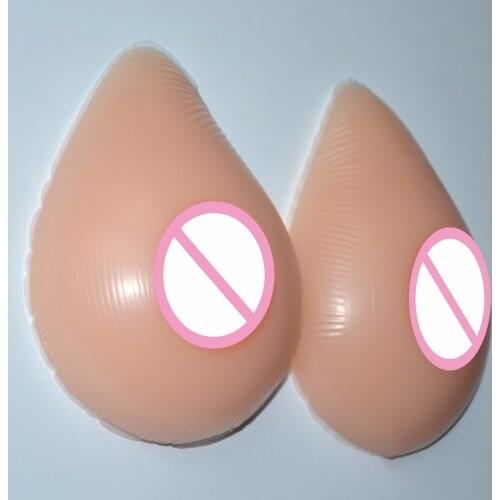 1pair Artificial Silicone Breast Form Fake False Chest Prothesis Boobs Enhancer For Crossdresser Trandsgender 300/400g/500g/600g