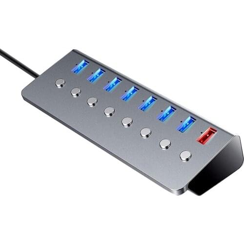 USB 3.0 Hub with Independent Switch Power Supply Port Computer Multi-Interface One Drag Seven Expander