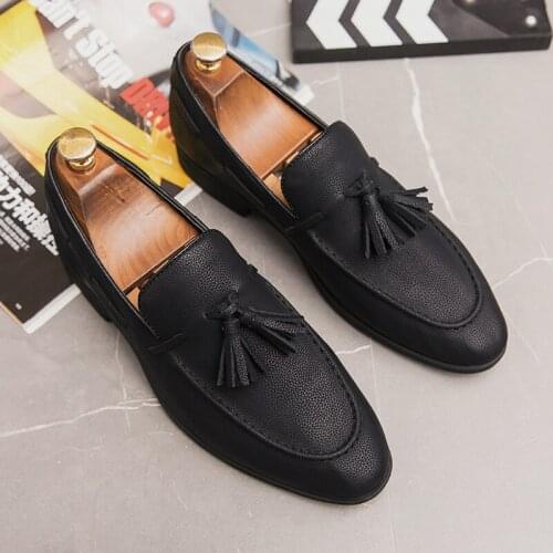Fashion tassel mens spring and autumn match business driving shoes high quality leisure mens shoes formal flat shoes Sizi37-44