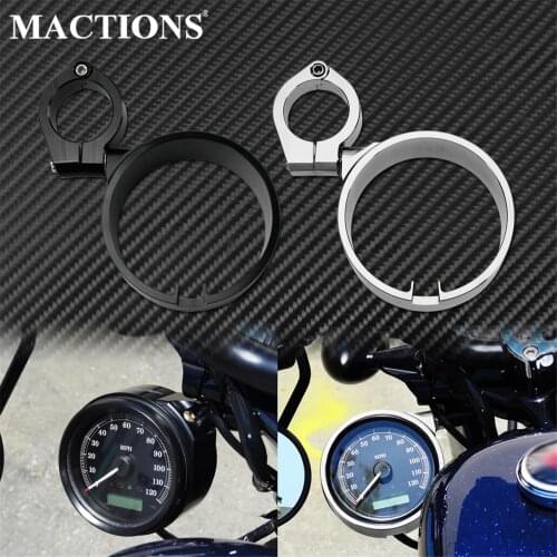 Motorcycle Speedometer Ring Bracket Side Mount Relocator Bracket Clamp Black/Chrome For Harley Sportster XL 1993-2015 Dyna 93-05