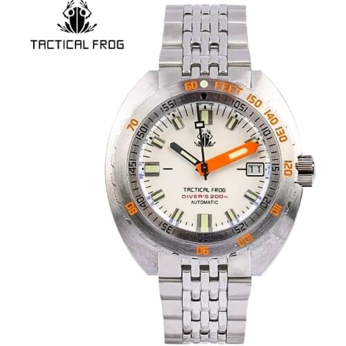Tactical Frog Watch Sub 300T Automatic NH35 Sapphire Crystal 200M Water Resistant Diving Mens Mechanical Watch Luxury Brand