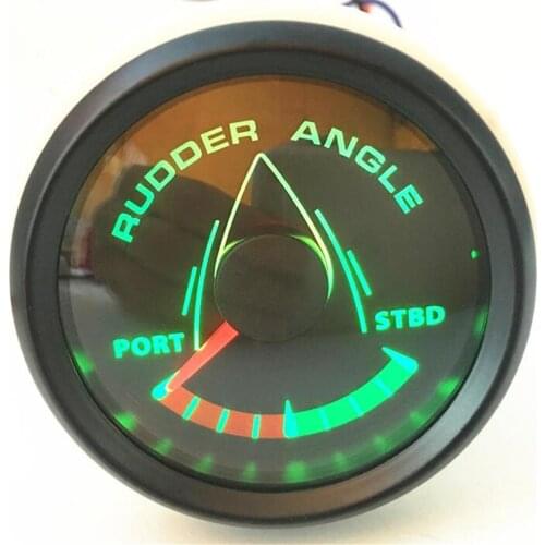Pack of 1 52mm Marine Rudder Angle Gauges 0-190ohm Waterproof Rudder Angle Meters Boat Use Instrument with 8 Kinds Backlight