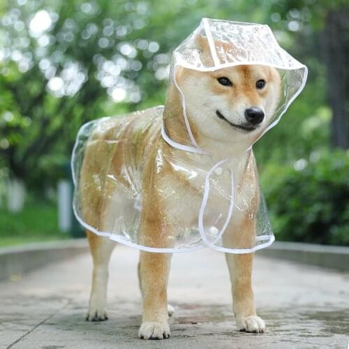Puppy Raincoat Waterproof Dog Teddy Medium-Sized Small Dog Pet Poncho Rainy Day Clothes All Inclusive