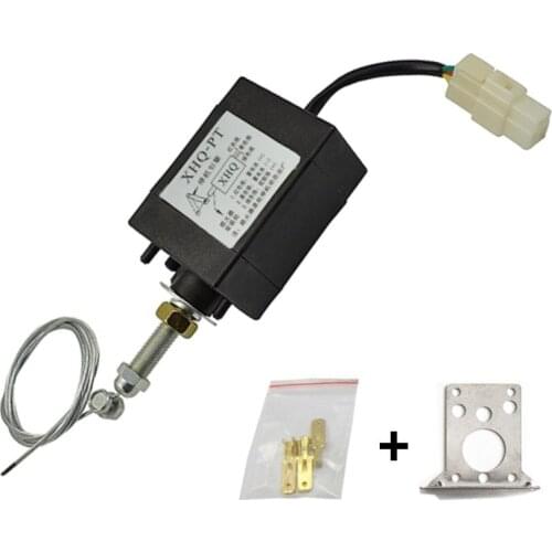Normally Open DC 12V/24V Diesel Engine Flame Out Device Engine Stop Solenoid Valve XHQ-PT Power on Pull Type Flameout Magnetic