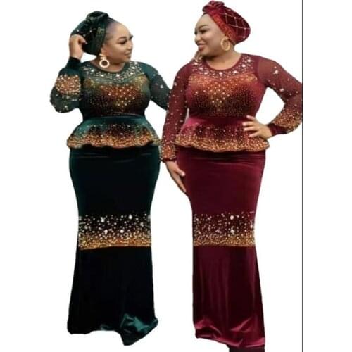 2021 New Arrivals African Dashiki FLowers Pattern Print Dress Sleeve Casual Dress For Women