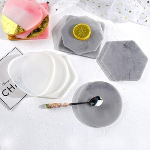 Coasters Epoxy Resin Mold Silicone Tray Fluids Artist Mold Tea Mat Make Your Own Tray Coaster Resin Mold Kit