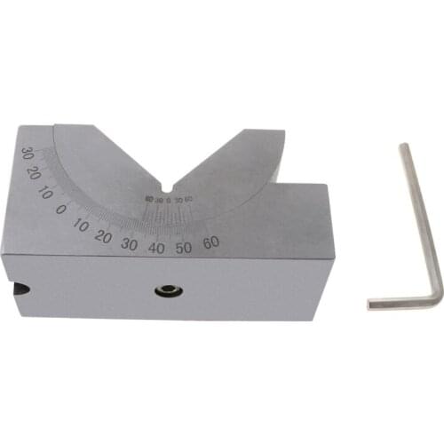 AP46 Adjustable Angle Gauge V-Block 0 to 60 Degree Ruler for Milling Machine