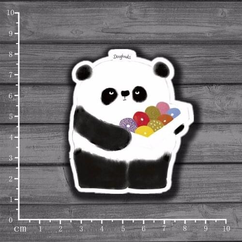 Hand-painted panda donut DIY Scrapbooking Stationery Sticker Decor For Ablum Diary Scrapbookin Laptop School Supplies[Single]