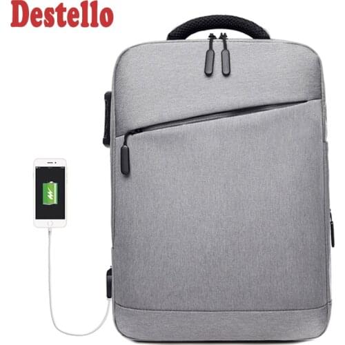 Fashion men usb charging larger travel backpack 15.6 inch laptop backpack bag waterproof anti-theft male business backpacks