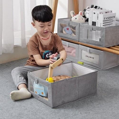 2020 Cube Folding Non-Woven Storage Box For Kids Toys Organizer Wardrobe Finishing Bins Clothing Underwear Shirt Storage Boxes