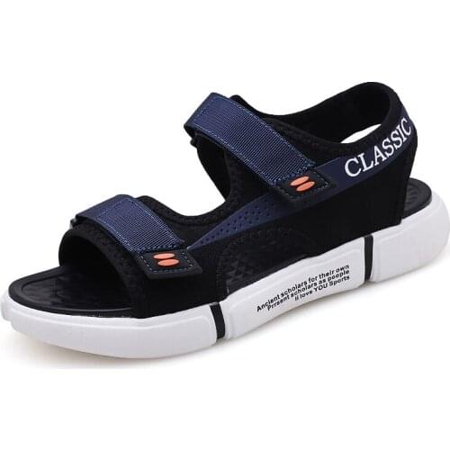 Student Sandals Male 2019 New Summer Youth Open Toe Soft Bottom Sandals Korean Version Of The Tide Shoes