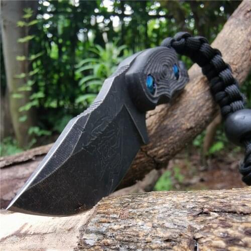 Tactical Fixed Blade Knife 8Cr13Mov Wilderness Straight Knives Sheath Good for Hunting Camping Survival Outdoor Everyday Carry