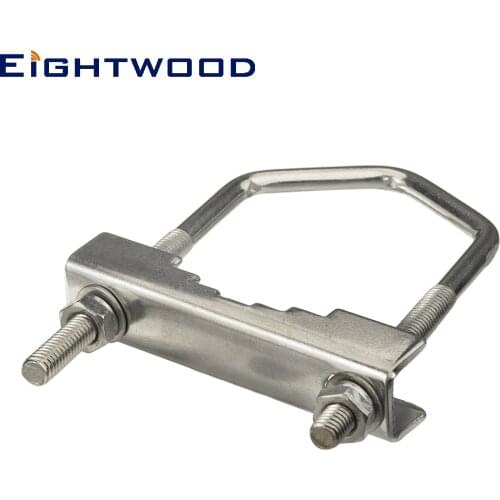 Eightwood U Bolt Clamp 3.9" High x 2.36" Wide Mast Clamp Support Bracket Mast Pipe Bracket Connection Assembly