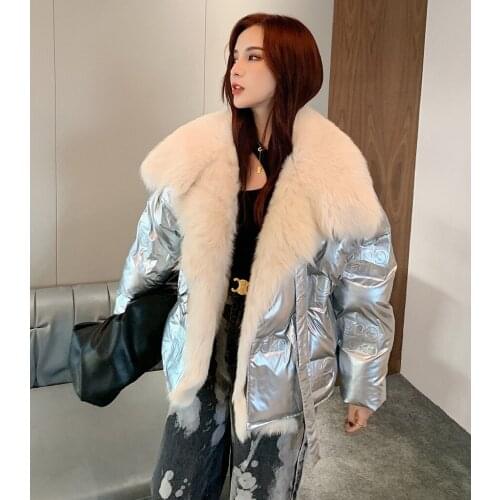 Natural Sheepskin Fur Fashion Down Jacket Women Winter Warm Duck Down Snow Jackets Short Woman 2021 New Winter Warmth Parka