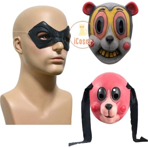 The Umbrella Academy Cosplay Masks Cha Cha Hazel 3D Mask Eye Patch Halloween Costume Accessory Latex Mask Carnival Party Props