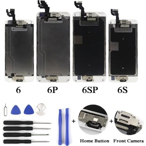 1pc For iphone 6 6plus 6s 6splus lcd display full set assembly screen with parts replacement with front camera no home button