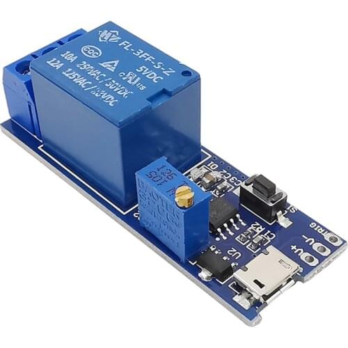 1Piece Relay Module 5V-30V Micro USB Power Adjustable Delay Relay Timer Control Module Trigger Delay Switch
