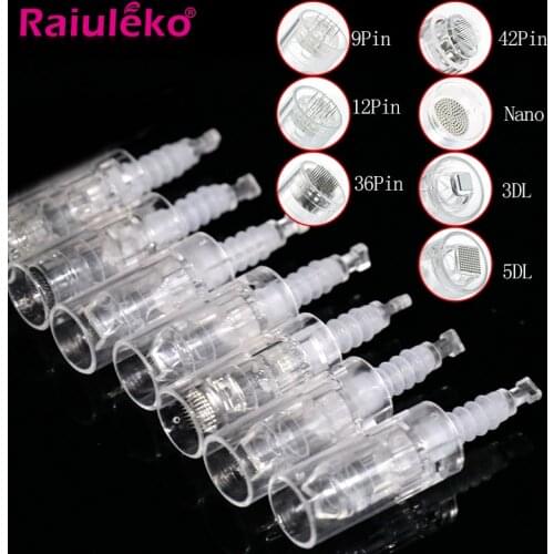 10/50/100pcs Bayonet Screw Microneedling Microneedle 9/12/36/42Pin Nano For Dr.pen Derma Tools Nutrition Input Micro Needle Tip