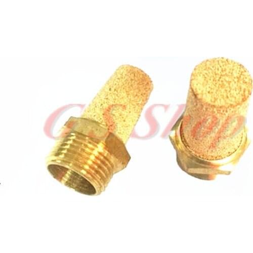 10pcs 1/8" 1/4" 3/8" 1/2" Pneumatic Components Brass Exhaust Muffler Pneumatic Silencers Filter Reducer Connector