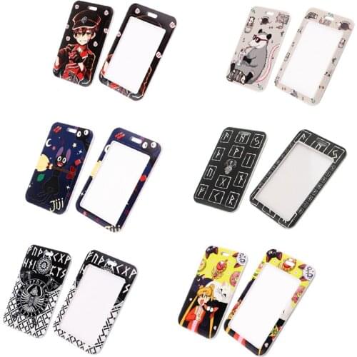 20pcs/lot BH1437 Blinghero Cartoon ID Card Holder Name Credit Card Holder Neck Strap Funny Card ID Holders Identity Badge