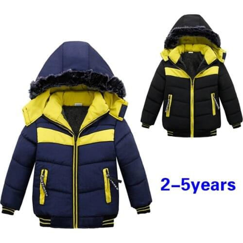 2020 Boys Blue winter coats & Jacket kids Zipper jackets Boys thick Winter jacket high quality Boy Winter Coat kids clothes