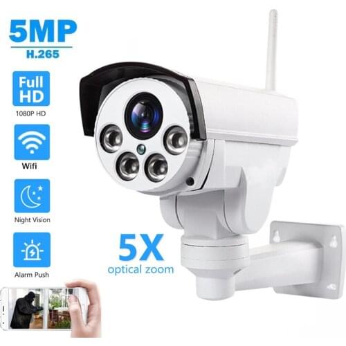 HD 1080P PTZ Wireless Wifi IP Camera Outdoor 5X 10X Zoom Onvif Audio 2MP 5MP IR Security CCTV Video Surveillance P2P APP CamHi