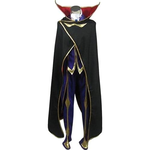 Code Geass Cosplay Lelouch of the Rebellion Zero Cosplay Costume Uniform Coat Halloween Carnival Costume