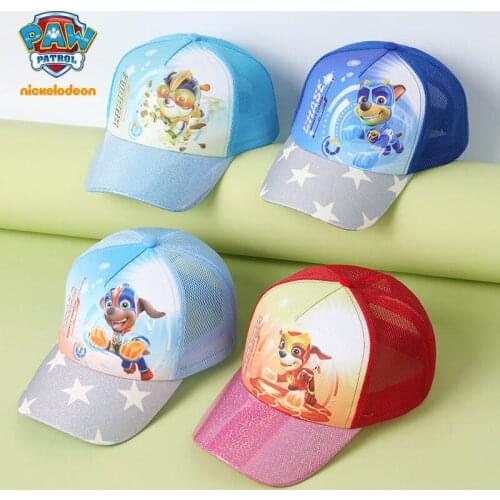 Paw Patrol New Cotton Cute Childrens Summer Hats Caps Boy Girl Outdoor Sports Hat Comfortable Baseball Cap Sunscreen Mesh Cap