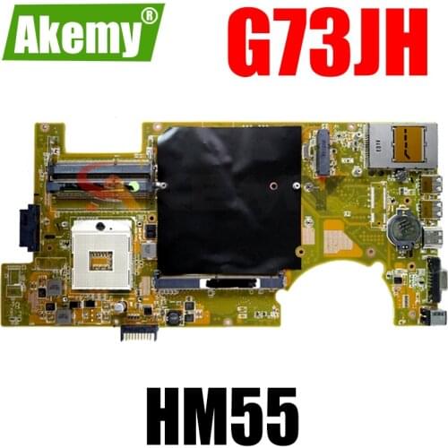 G73JH 2 Slots DDR3 PGA 989For ASUS G73JH G73J G73 Motherboard 60-NY8MB1200 Laptop Mainboard REV: 2.0 HM55 Tested Free Shipping