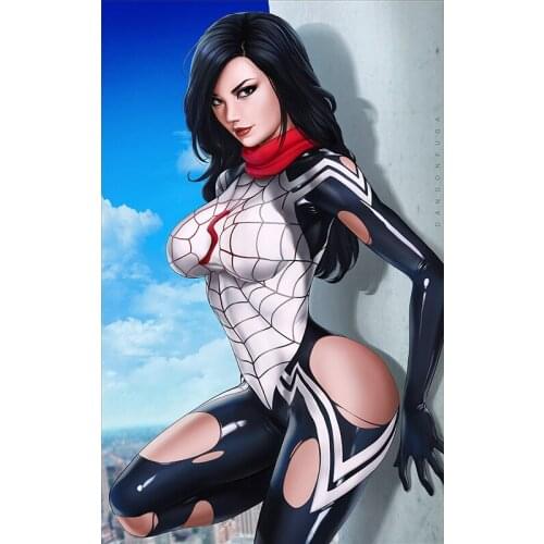 Custom Print Movie Figure Sexy Spider Woman Art Posters Wall Hanging Picture Canvas Painting for Living Room Bedroom Decoration