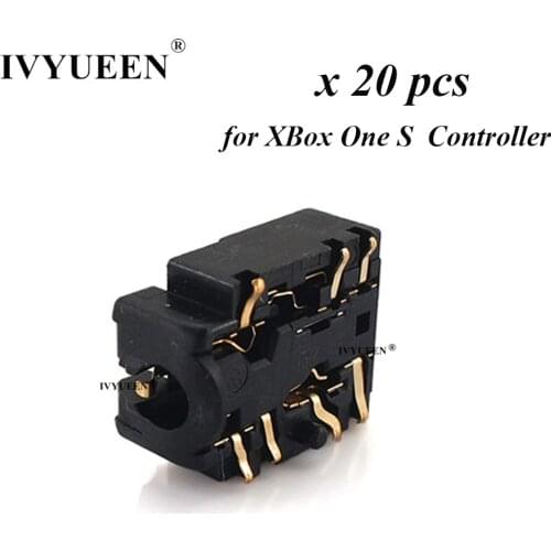 IVYUEEN 20 pcs for XBox One S Slim Controller 3.5mm Jack Plug Port Headset Connect Port Socket Headphone Earphone Connector