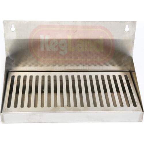 Home brew drip tray Stainless Steel, NO drain tube, 12" 30cm Wide,Door Mounted