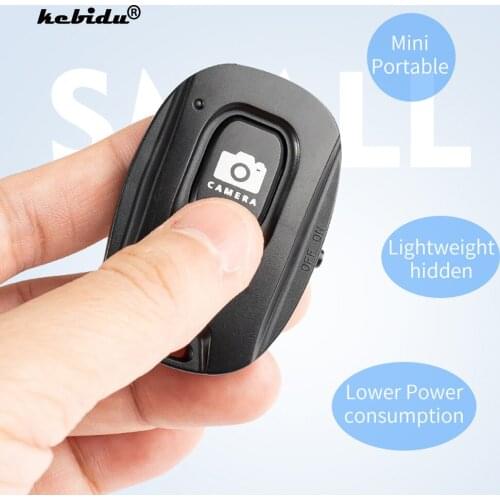 Kebidu Mini Wireless Bluetooth Remote Shutter Controller Button Self-Timer Camera Stick Shutter Release Phone Selfie Stick
