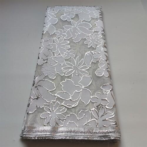 High quality hand cut Nigeria double organza lace fabrics 2021 embroidery beaded stones french tulle African lace fabric ogs0003